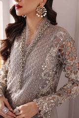 3 Piece Unstitched Embroidered Organza Suit | BD-3006